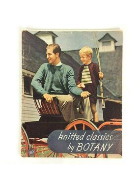 Knitted Classics By Botany Vol VI Family Sweaters Afghans Knitting Designs 1942